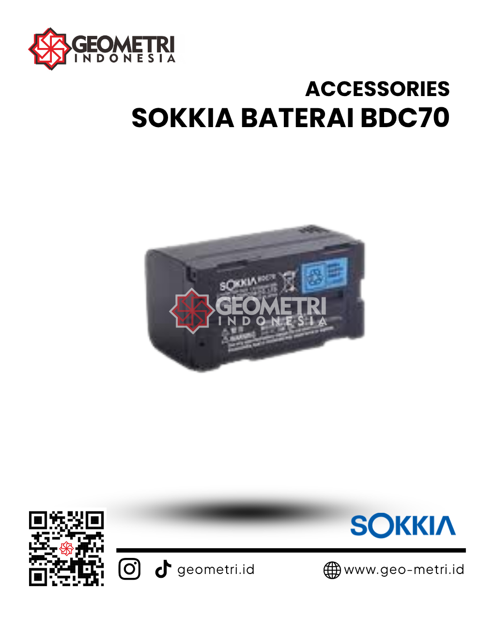 Baterai Sokkia BDC70