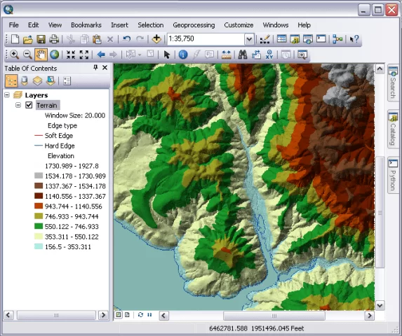 Model tiga dimensi dari area hutan atau sumber daya alam lainnya, digunakan untuk pengelolaan sumber daya alam