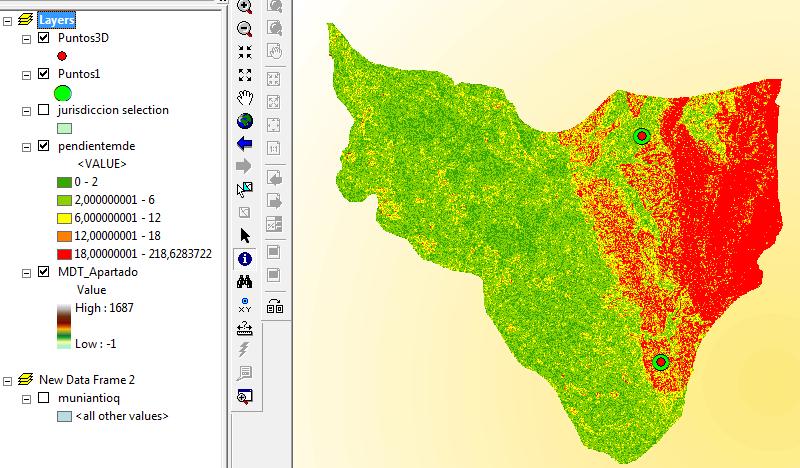 dara raster di software ArcGIS