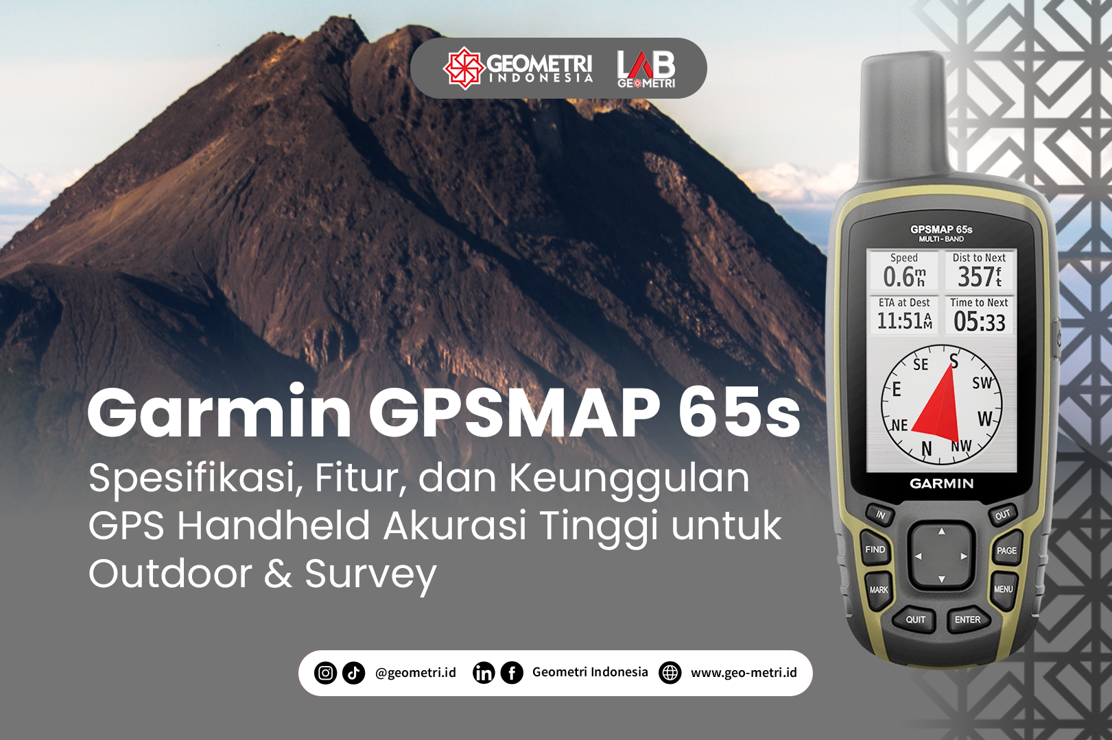 Garmin GPSMAP 65s: Spesifikasi, Fitur, dan Keunggulan GPS Handheld Akurasi Tinggi untuk Outdoor & Survey