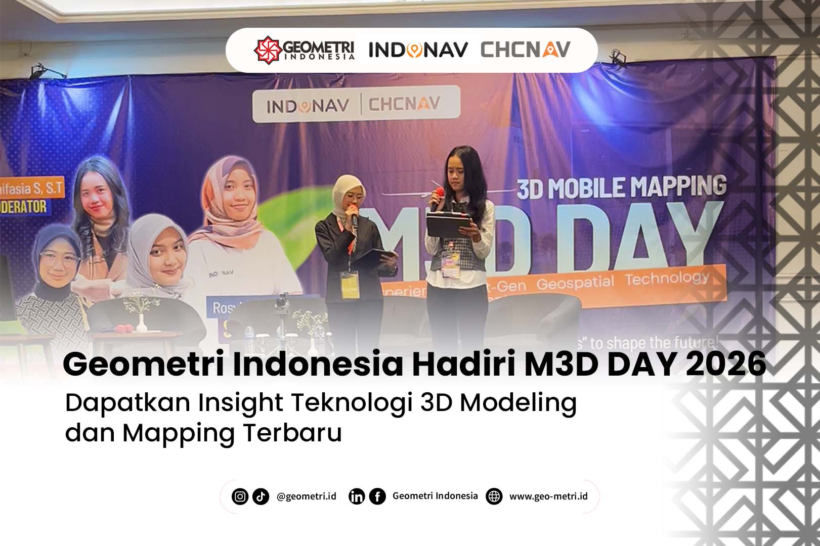 Geometri Indonesia Hadiri M3D DAY 2026, Dapatkan Insight Teknologi 3D Modeling dan Mapping Terbaru